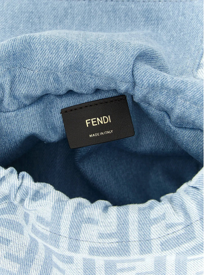 Fendi Sample Sale | Fendi Blue Cotton Handbag - | Designer outlet