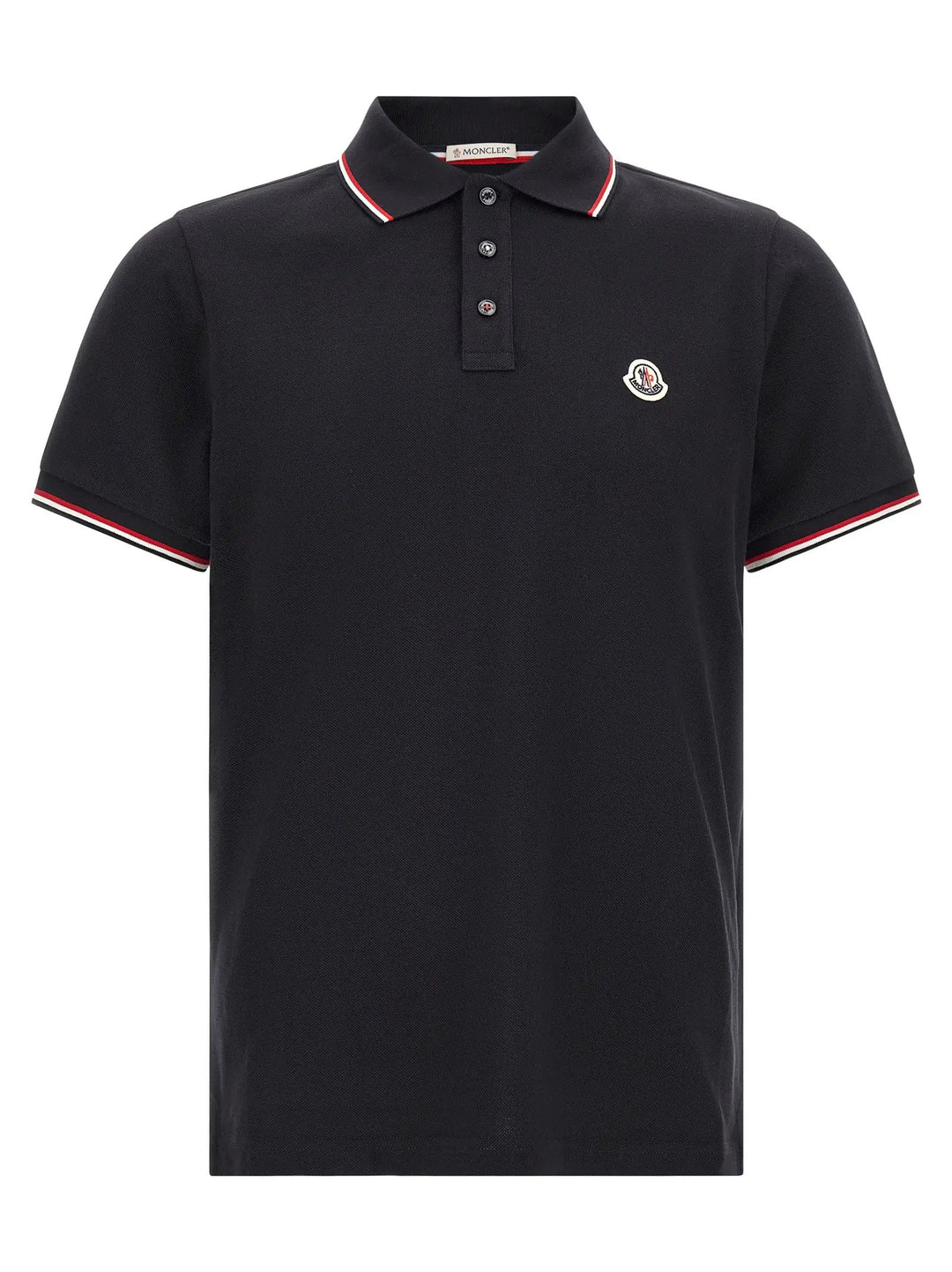 Moncler Sample Sale | Moncler Blue Cotton Polo Shirt - | Designer outlet
