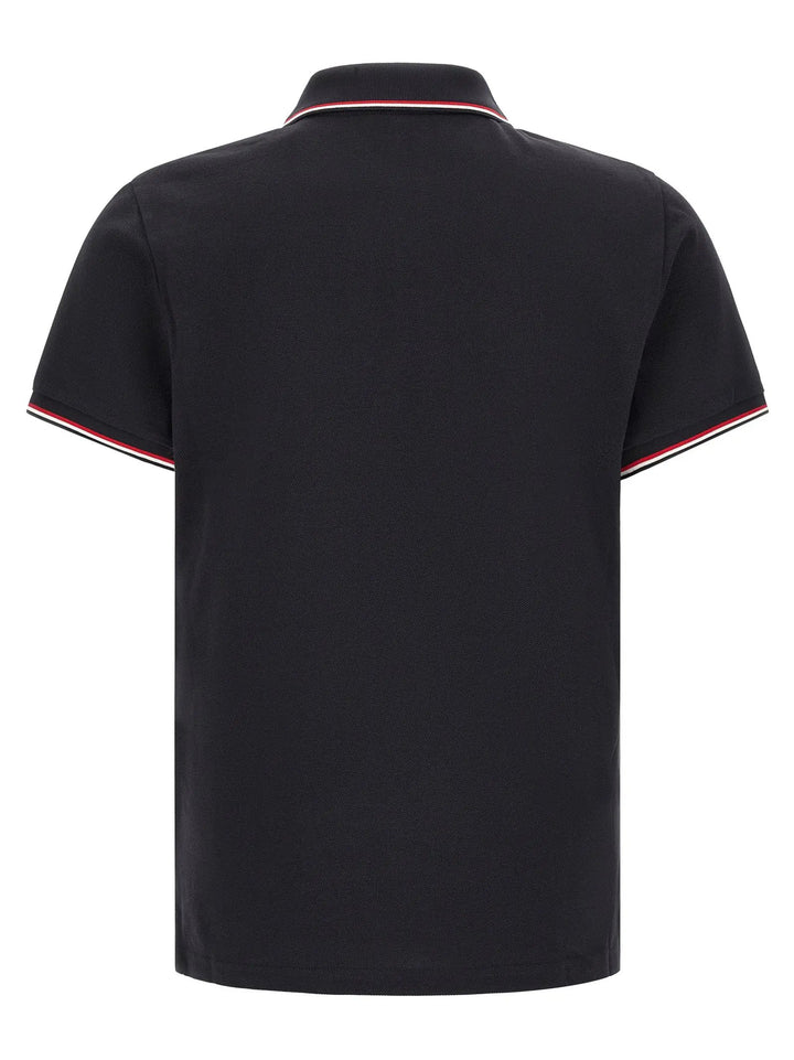 Moncler Sample Sale | Moncler Blue Cotton Polo Shirt - | Designer outlet