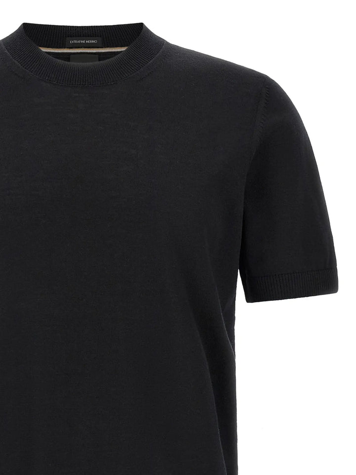 Hugo Boss Sample Sale | Hugo Boss Black Virgin Wool T-Shirt - | Designer outlet