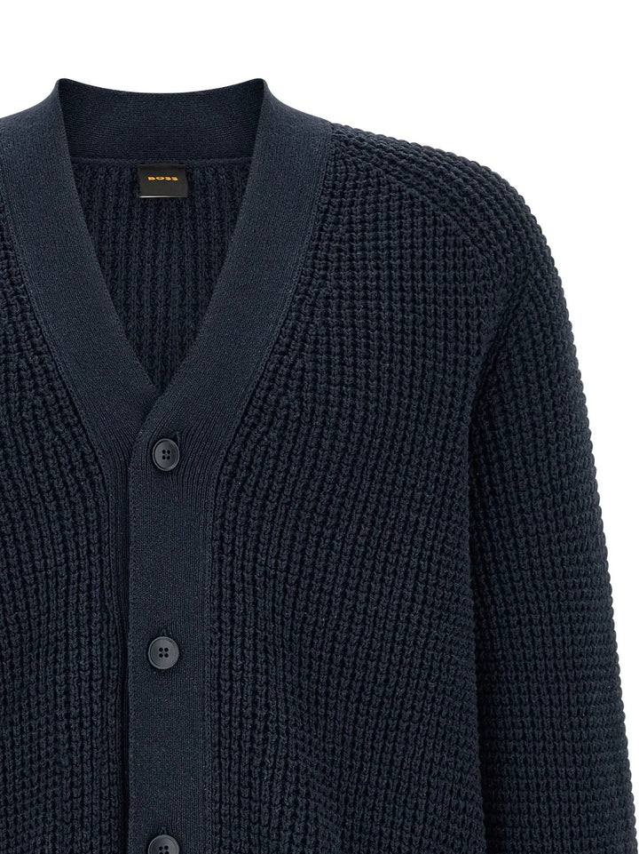 Hugo Boss Sample Sale | Hugo Boss Blue Cotton Cardigan - | Designer outlet