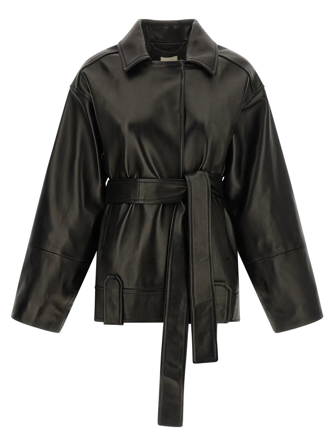 Khaite Sample Sale | Khaite Black Lamb Leather Leather Jacket - | Designer outlet