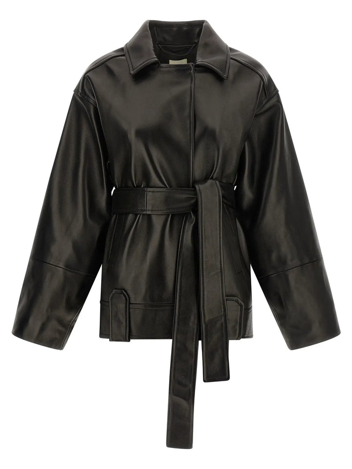 Khaite Sample Sale | Khaite Black Lamb Leather Leather Jacket - | Designer outlet