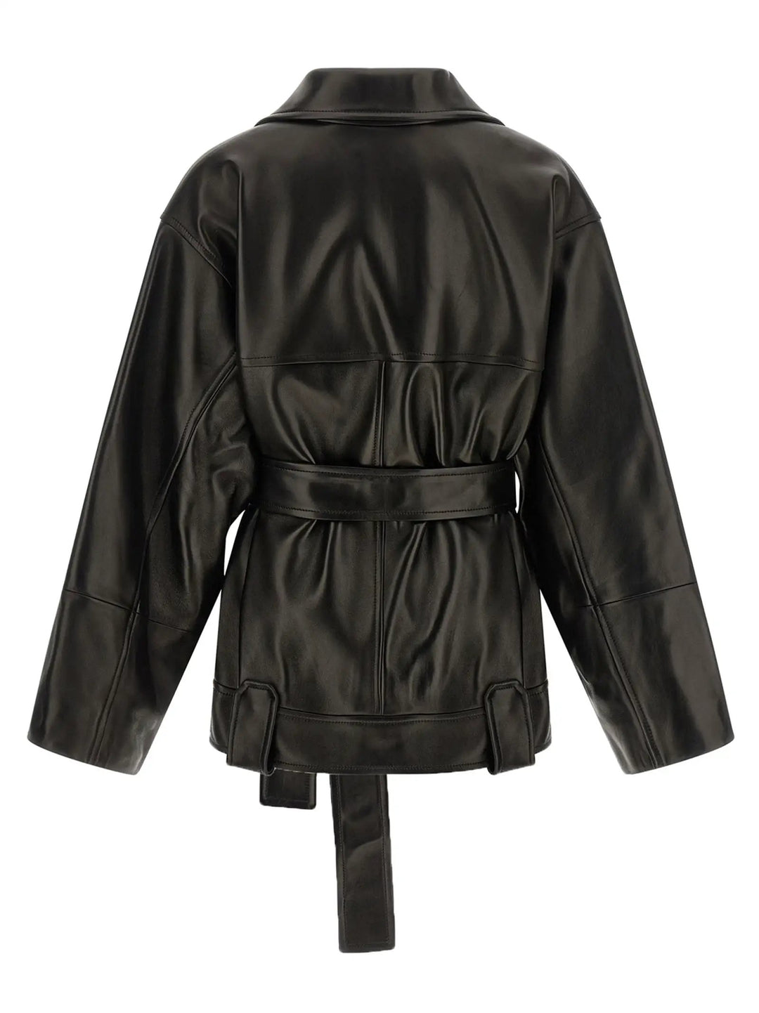 Khaite Sample Sale | Khaite Black Lamb Leather Leather Jacket - | Designer outlet