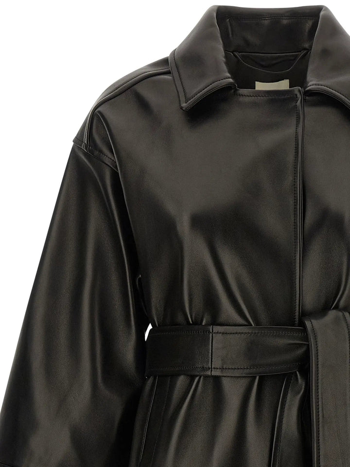 Khaite Sample Sale | Khaite Black Lamb Leather Leather Jacket - | Designer outlet