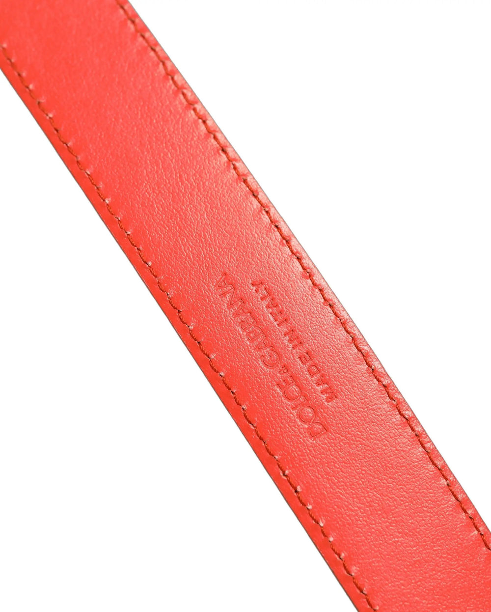 Dolce & Gabbana Sample Sale | Dolce & Gabbana Red Leather Silver Metal Buckle Cintura Belt - | Designer outlet