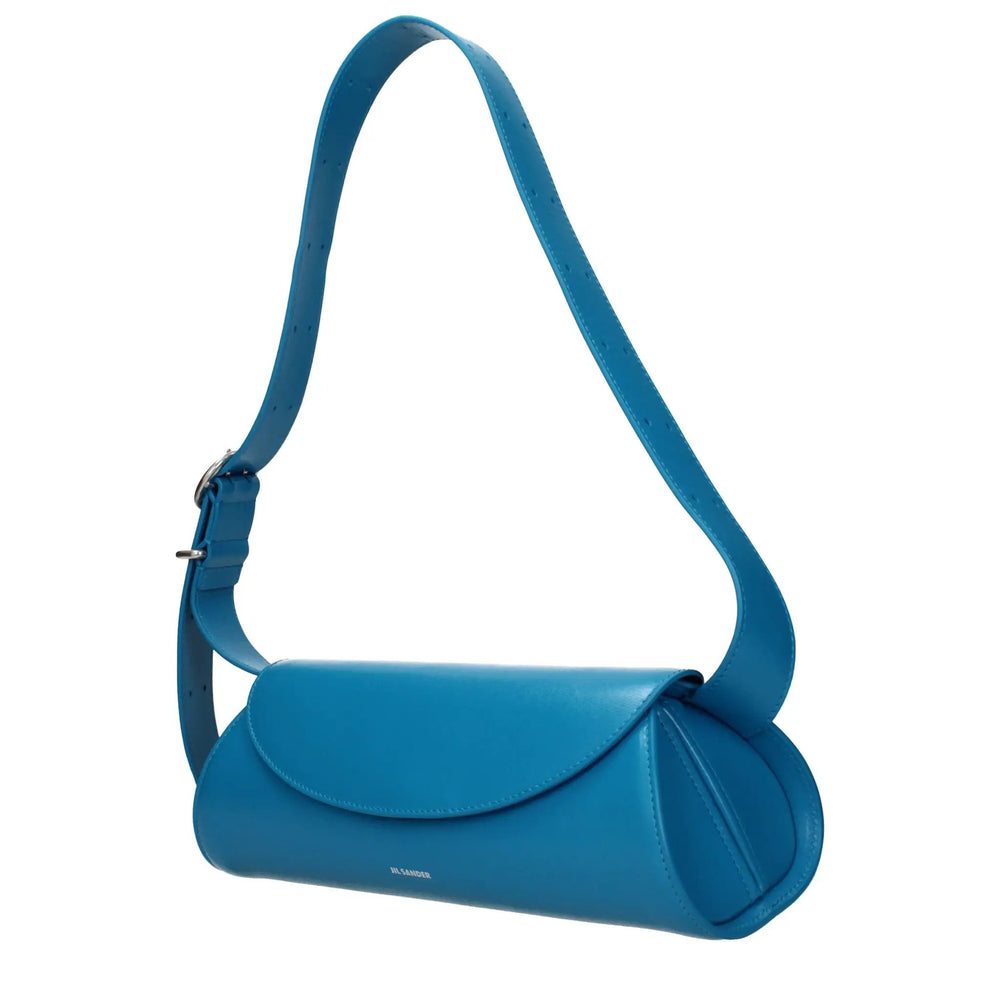 Jil Sander Sample Sale | Jil Sander Blue Leather Crossbody Bag - | Designer outlet