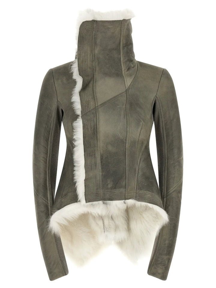 Rick Owens Sample Sale | Rick Owens Gray Lamb Fur Leather Jacket - | Designer outlet