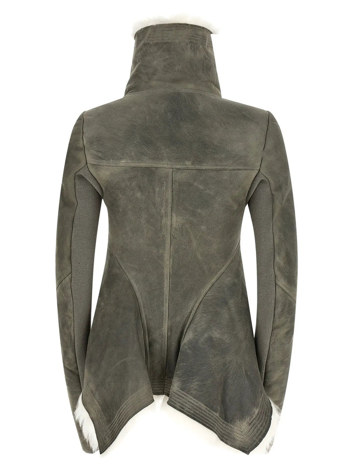 Rick Owens Sample Sale | Rick Owens Gray Lamb Fur Leather Jacket - | Designer outlet