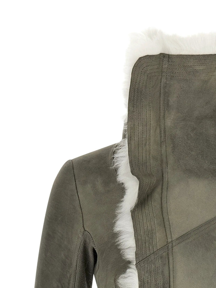 Rick Owens Sample Sale | Rick Owens Gray Lamb Fur Leather Jacket - | Designer outlet
