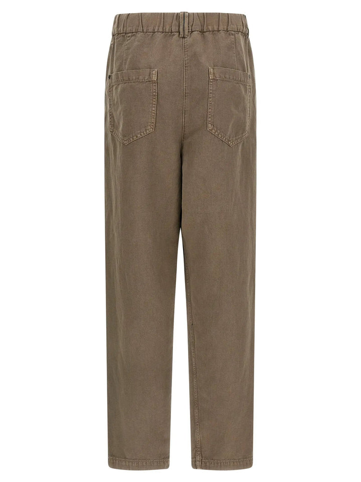 Brunello Cucinelli Sample Sale | Brunello Cucinelli Brown Cotton Casual Pants - | Designer outlet