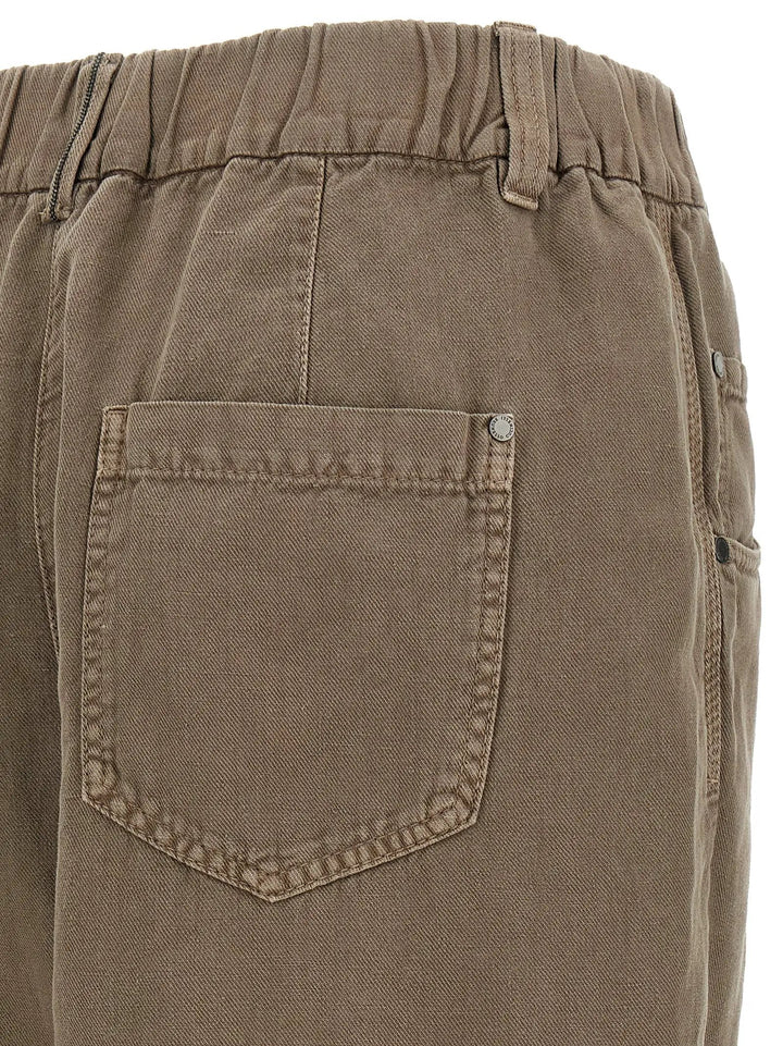 Brunello Cucinelli Sample Sale | Brunello Cucinelli Brown Cotton Casual Pants - | Designer outlet