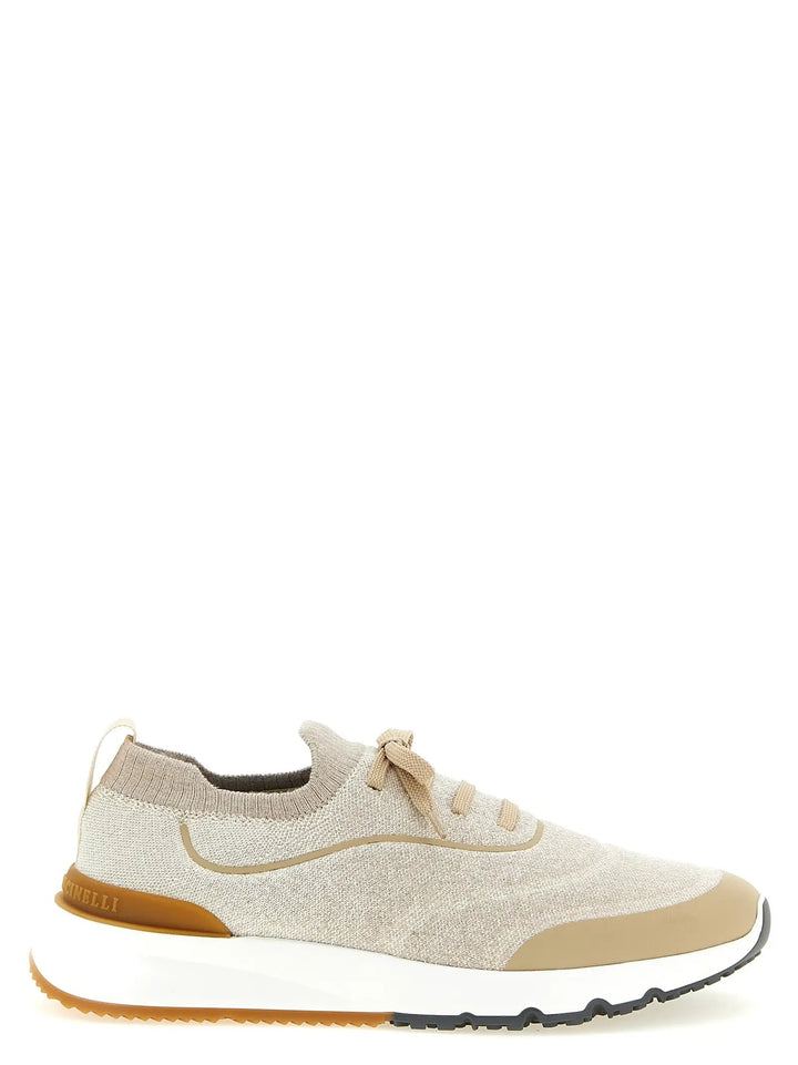 Brunello Cucinelli Sample Sale | Brunello Cucinelli Beige Cotton Athletic Sneakers - | Designer outlet