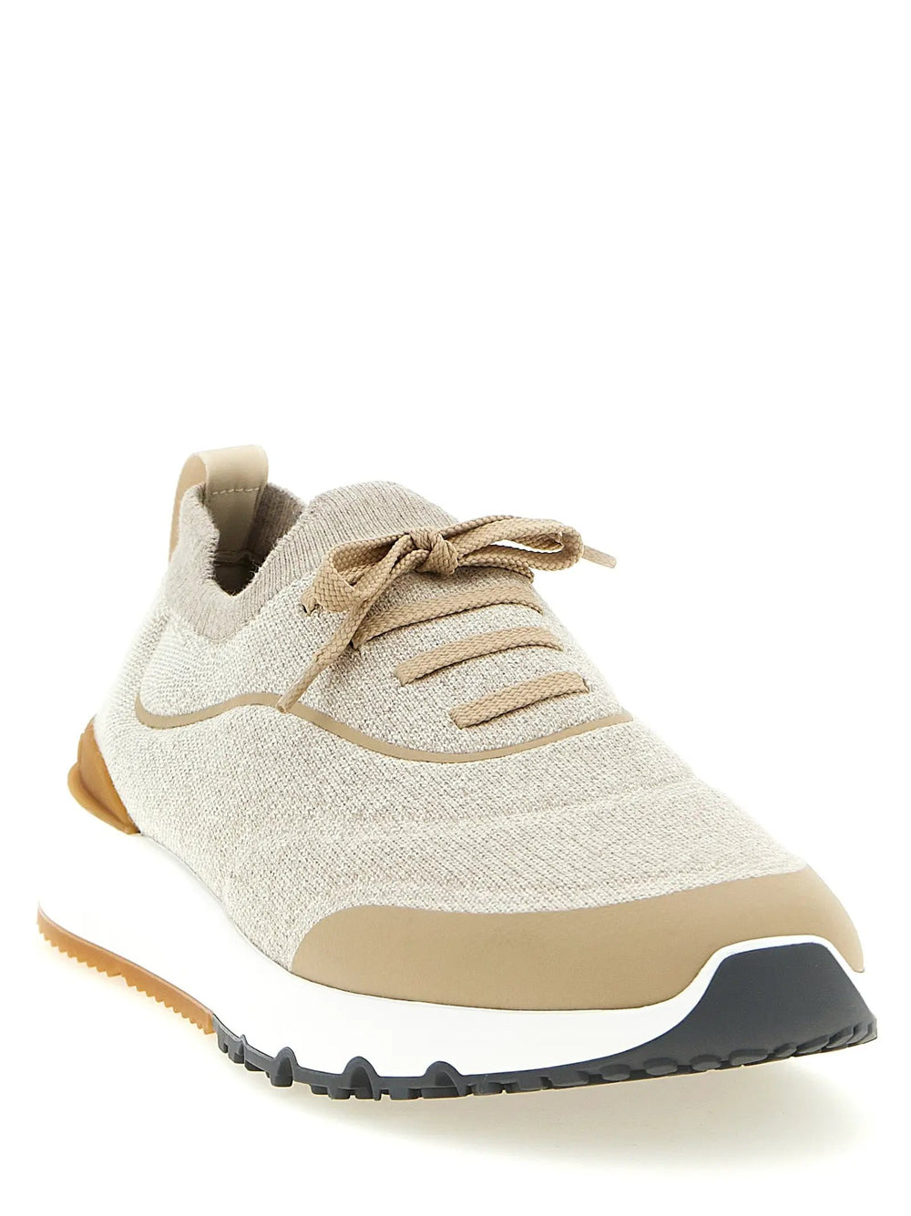 Brunello Cucinelli Sample Sale | Brunello Cucinelli Beige Cotton Athletic Sneakers - | Designer outlet