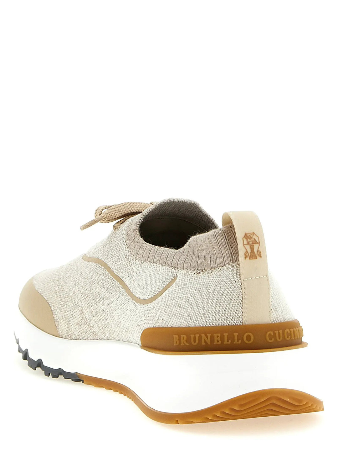 Brunello Cucinelli Sample Sale | Brunello Cucinelli Beige Cotton Athletic Sneakers - | Designer outlet