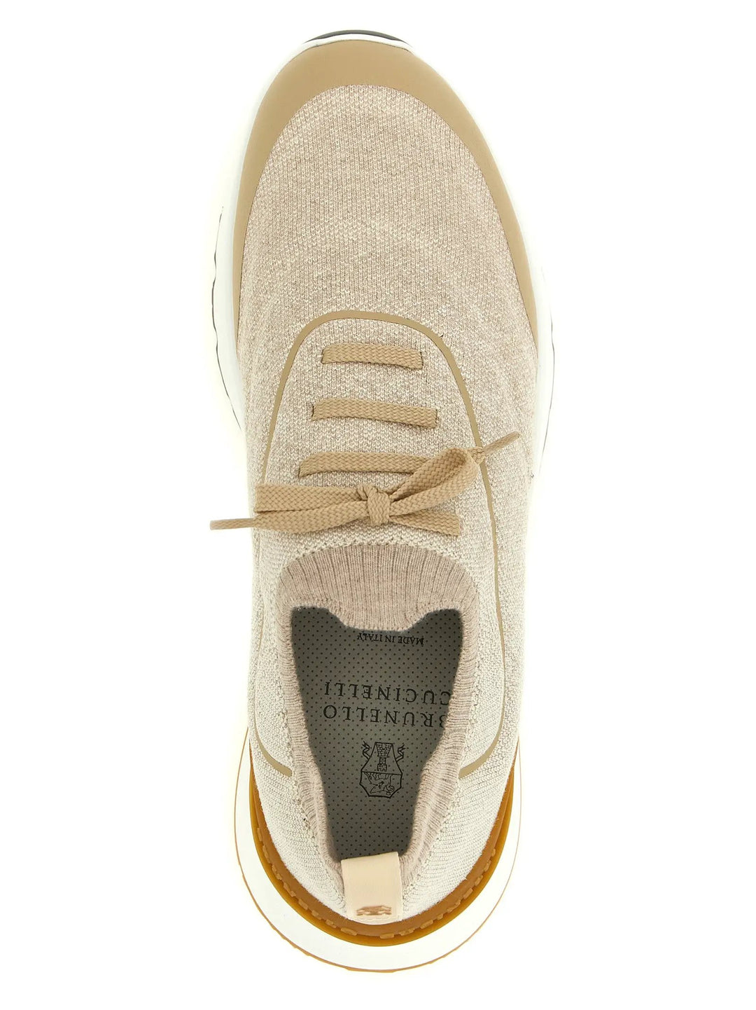 Brunello Cucinelli Sample Sale | Brunello Cucinelli Beige Cotton Athletic Sneakers - | Designer outlet