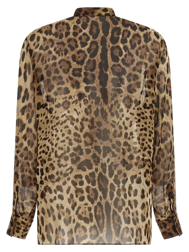 Dolce &amp; Gabbana Sample Sale | Dolce &amp; Gabbana Brown Silk Blouse - | Designer outlet