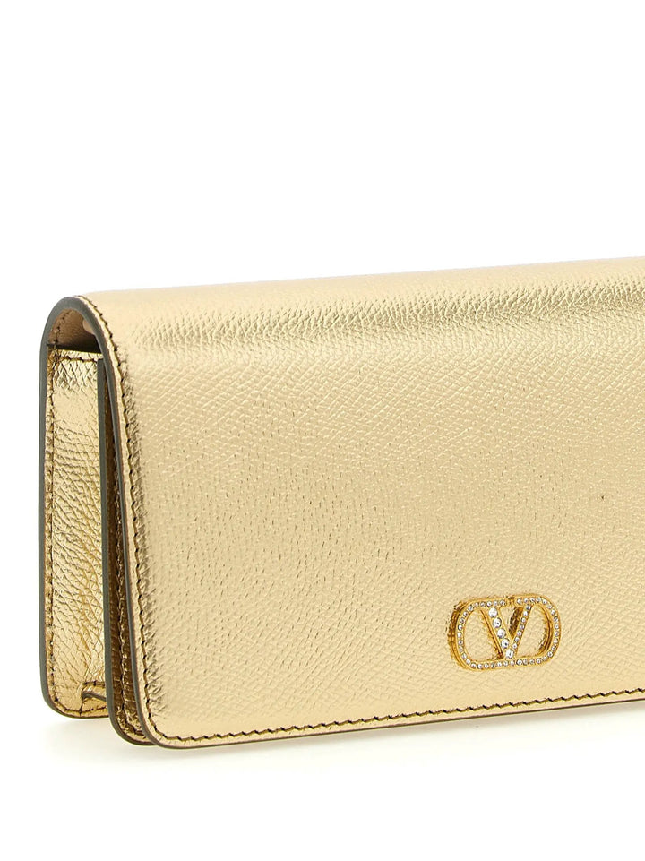 Valentino Garavani Sample Sale | Valentino Garavani Gold Calfskin Crossbody Bag - | Designer outlet