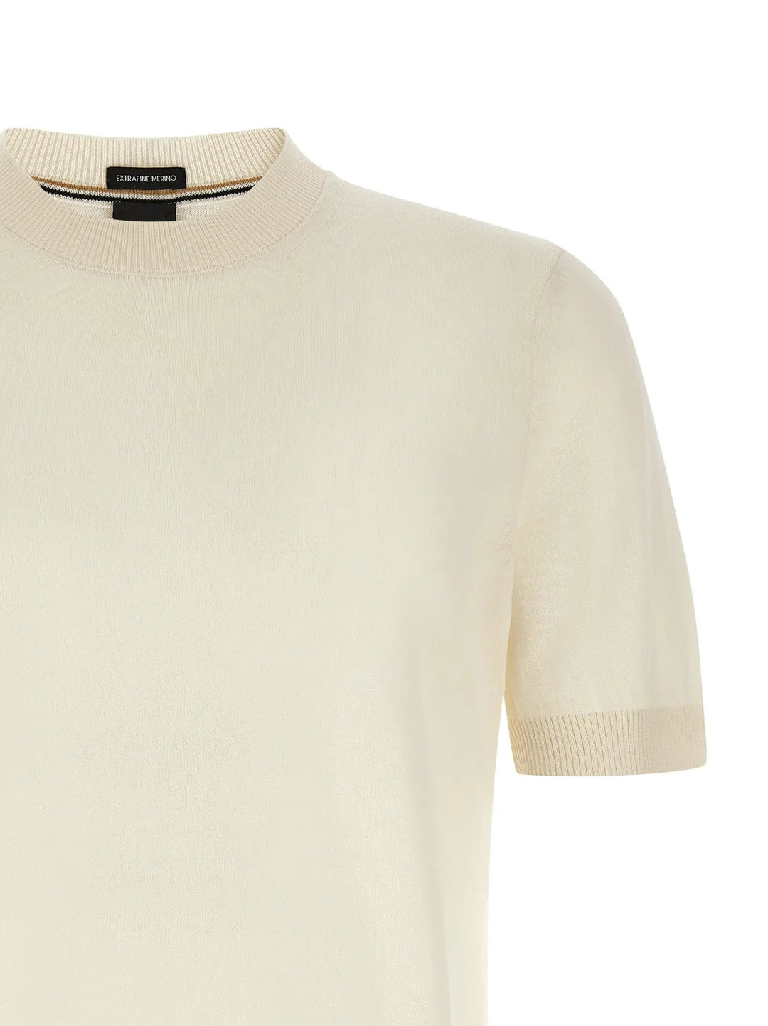 Hugo Boss Sample Sale | Hugo Boss White Virgin Wool T-Shirt - | Designer outlet