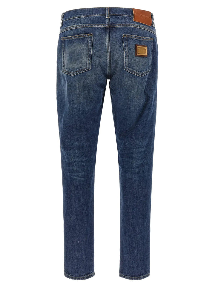 Dolce &amp; Gabbana Sample Sale | Dolce &amp; Gabbana Blue Cotton Straight-Leg Jeans - | Designer outlet