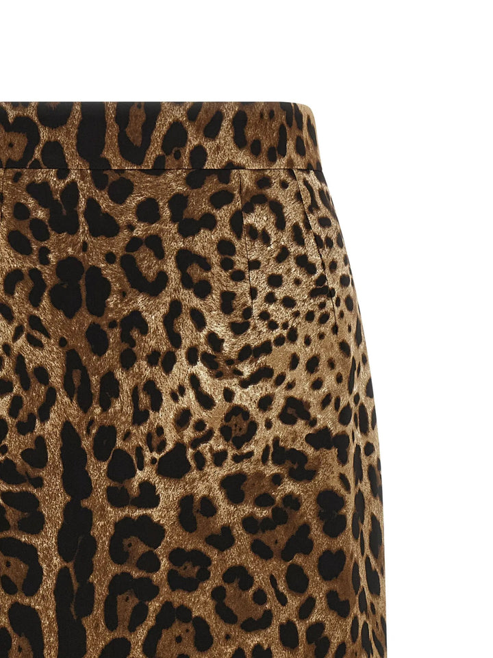 Dolce &amp; Gabbana Sample Sale | Dolce &amp; Gabbana Brown Viscose Midi Skirt - | Designer outlet