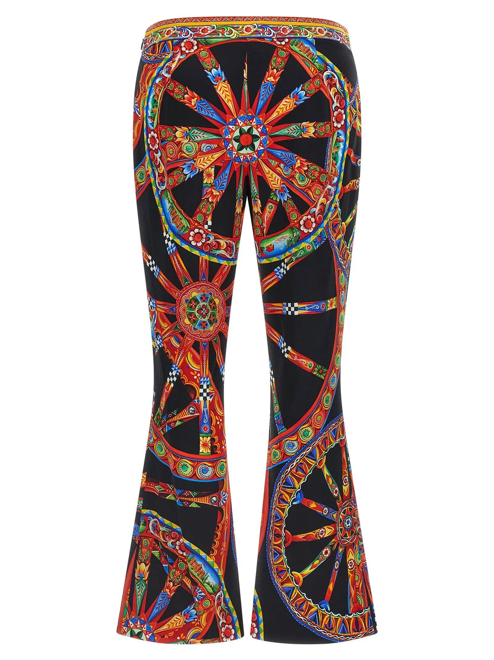 Dolce & Gabbana Sample Sale | Dolce & Gabbana Multicolor Silk Flared Pants - | Designer outlet