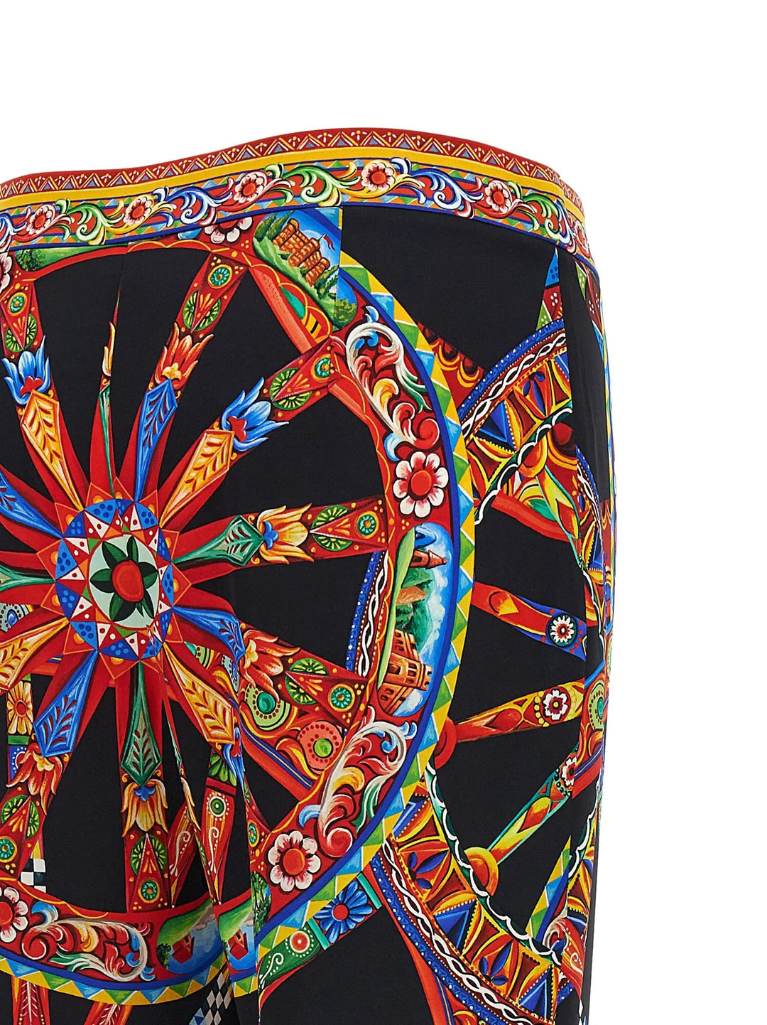 Dolce &amp; Gabbana Sample Sale | Dolce &amp; Gabbana Multicolor Silk Flared Pants - | Designer outlet