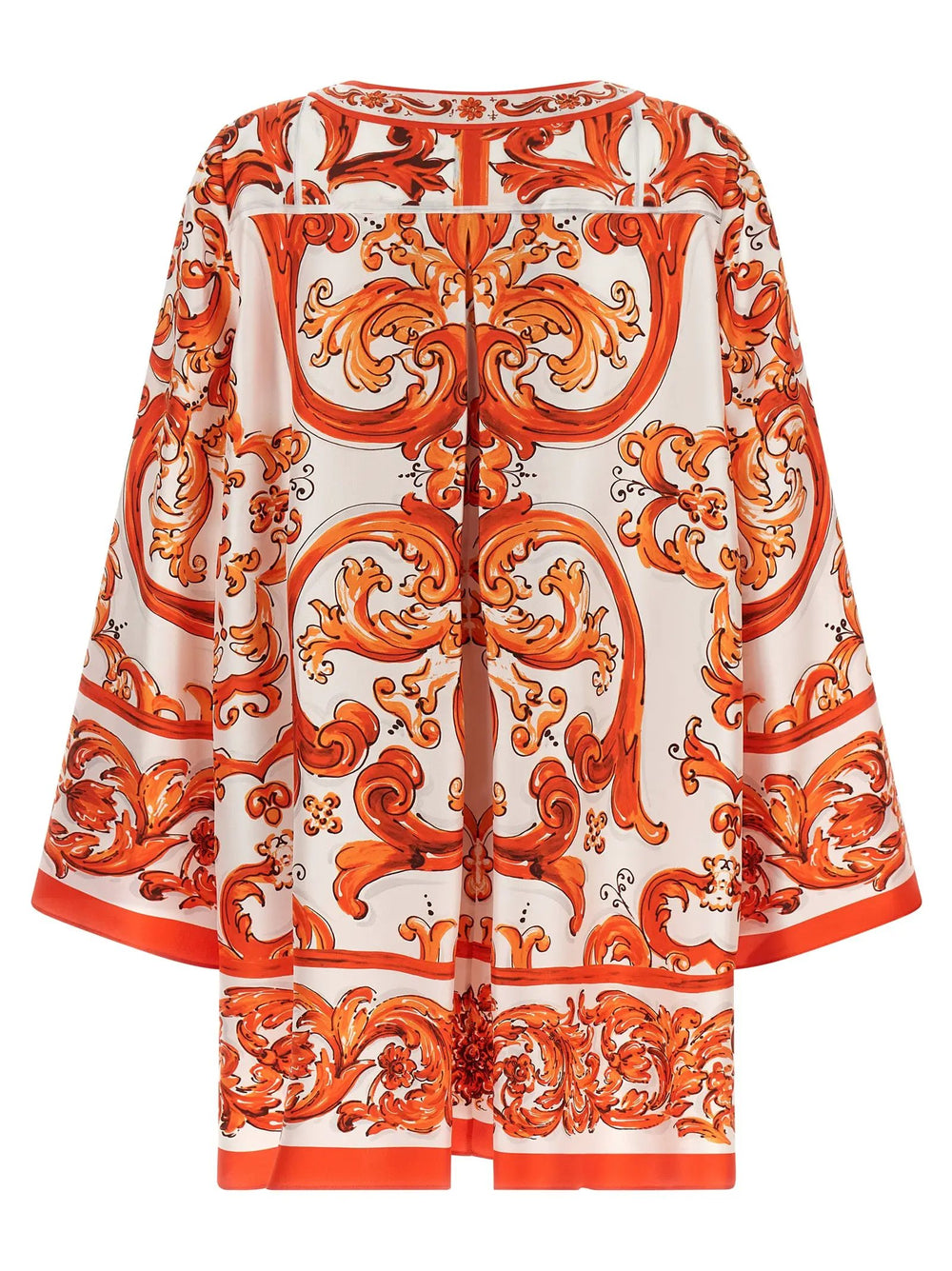 Dolce & Gabbana Sample Sale | Dolce & Gabbana Orange Silk Short Dress - | Designer outlet