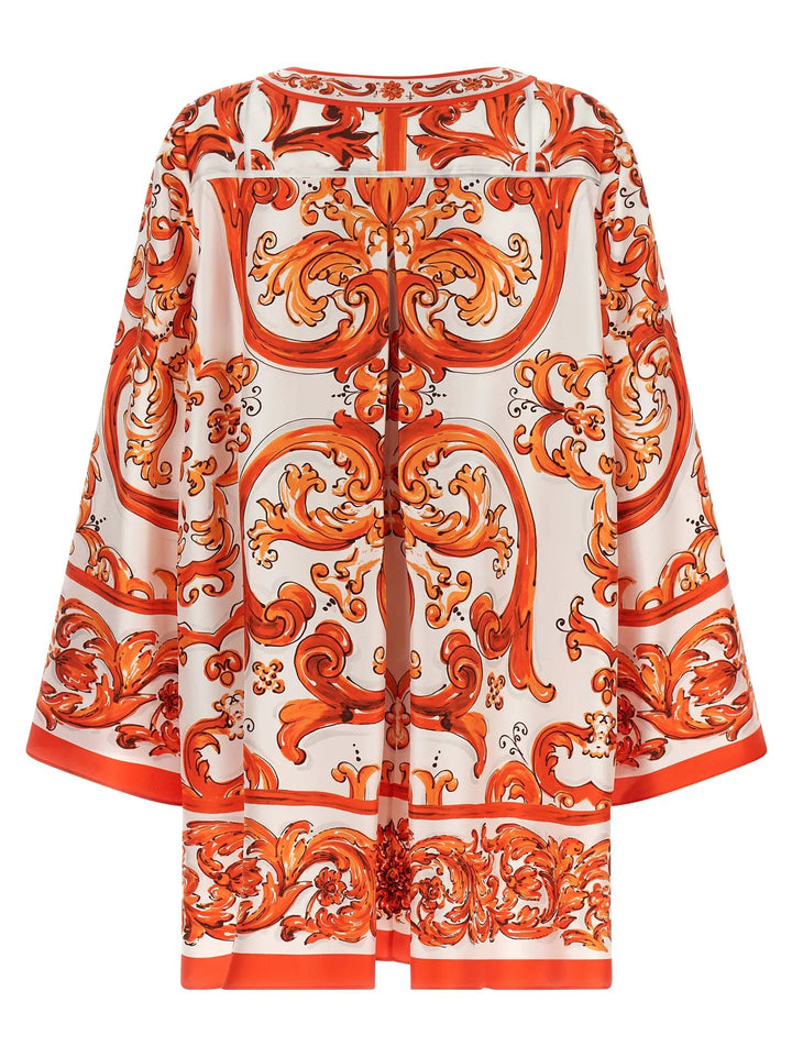 Dolce &amp; Gabbana Sample Sale | Dolce &amp; Gabbana Orange Silk Short Dress - | Designer outlet