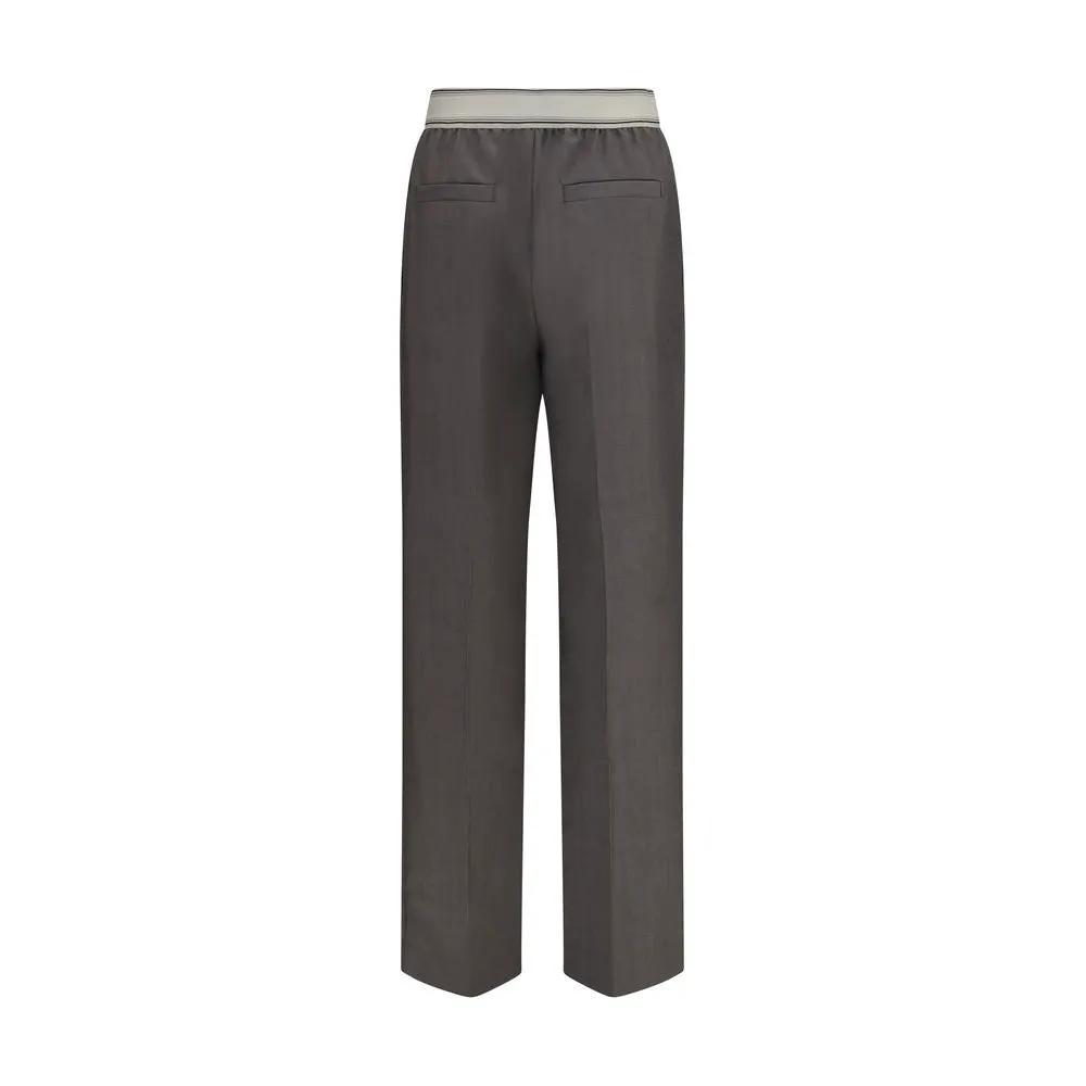 Versace Gray Wool Oves Aries Pants