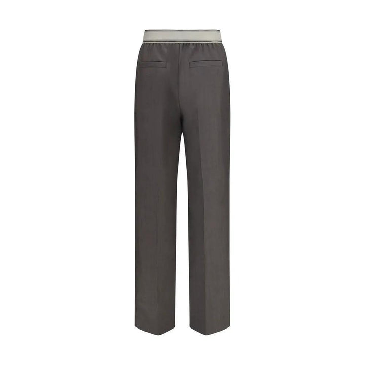 Versace Gray Wool Oves Aries Pants