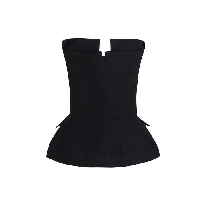 Magda Butrym Black Silk Waistcoat