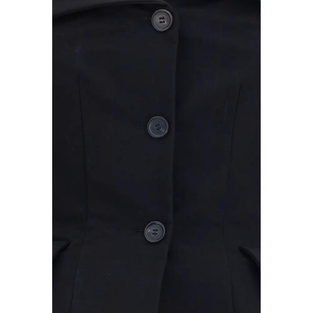 Magda Butrym Black Silk Waistcoat