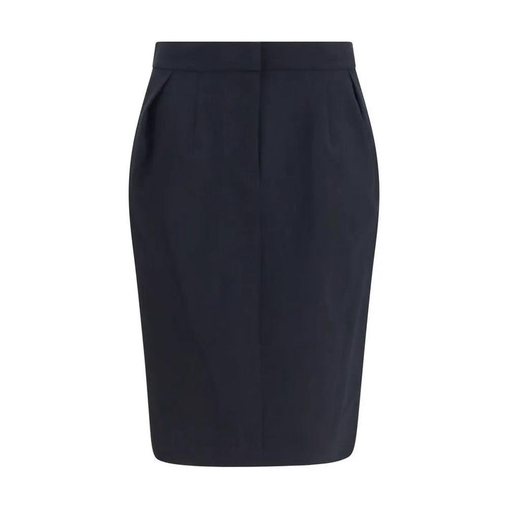 Magda Butrym Black Cotton Midi Skirt
