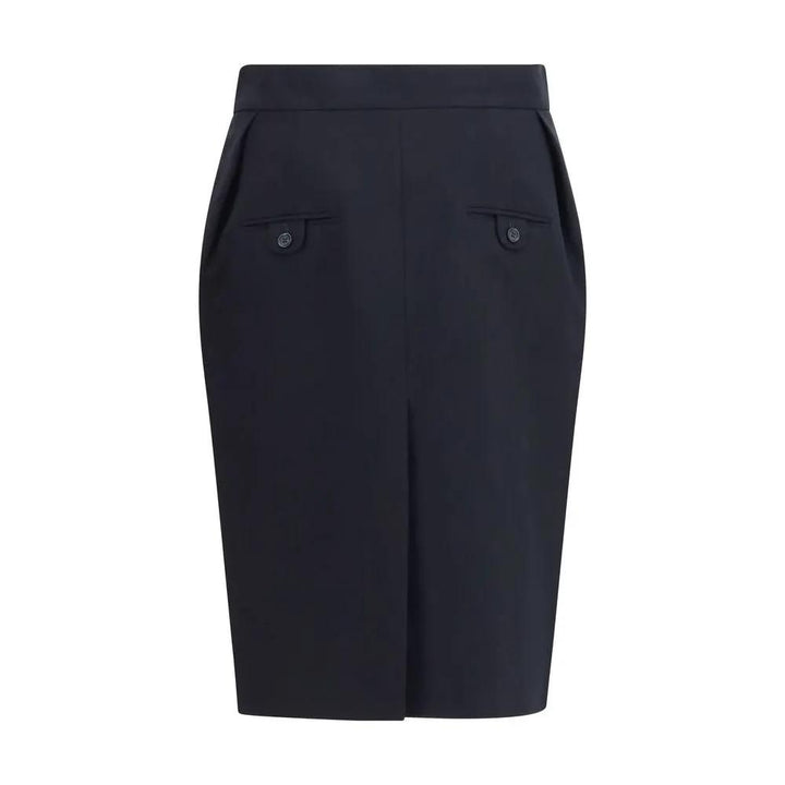 Magda Butrym Black Cotton Midi Skirt