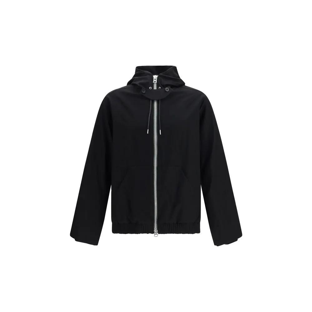 Sacai Black Wool Oves Aries Full-Length Jacket