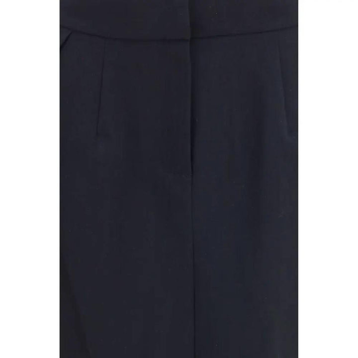Magda Butrym Black Cotton Midi Skirt