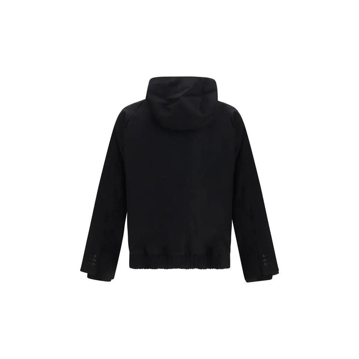 Sacai Black Wool Oves Aries Full-Length Jacket