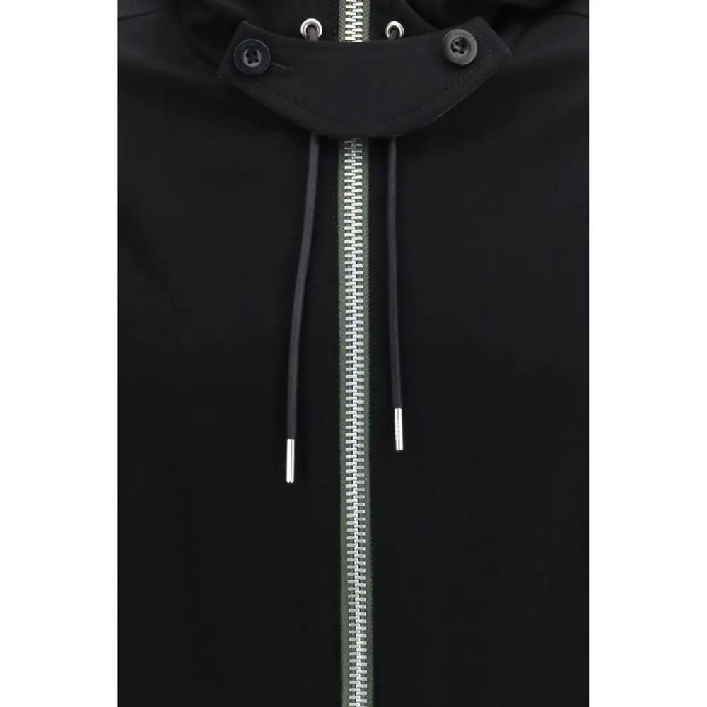 Sacai Black Wool Oves Aries Full-Length Jacket