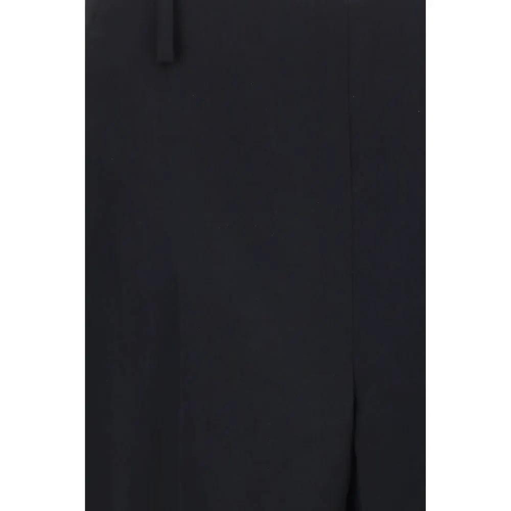 Khaite Black Polyester Casual Pants