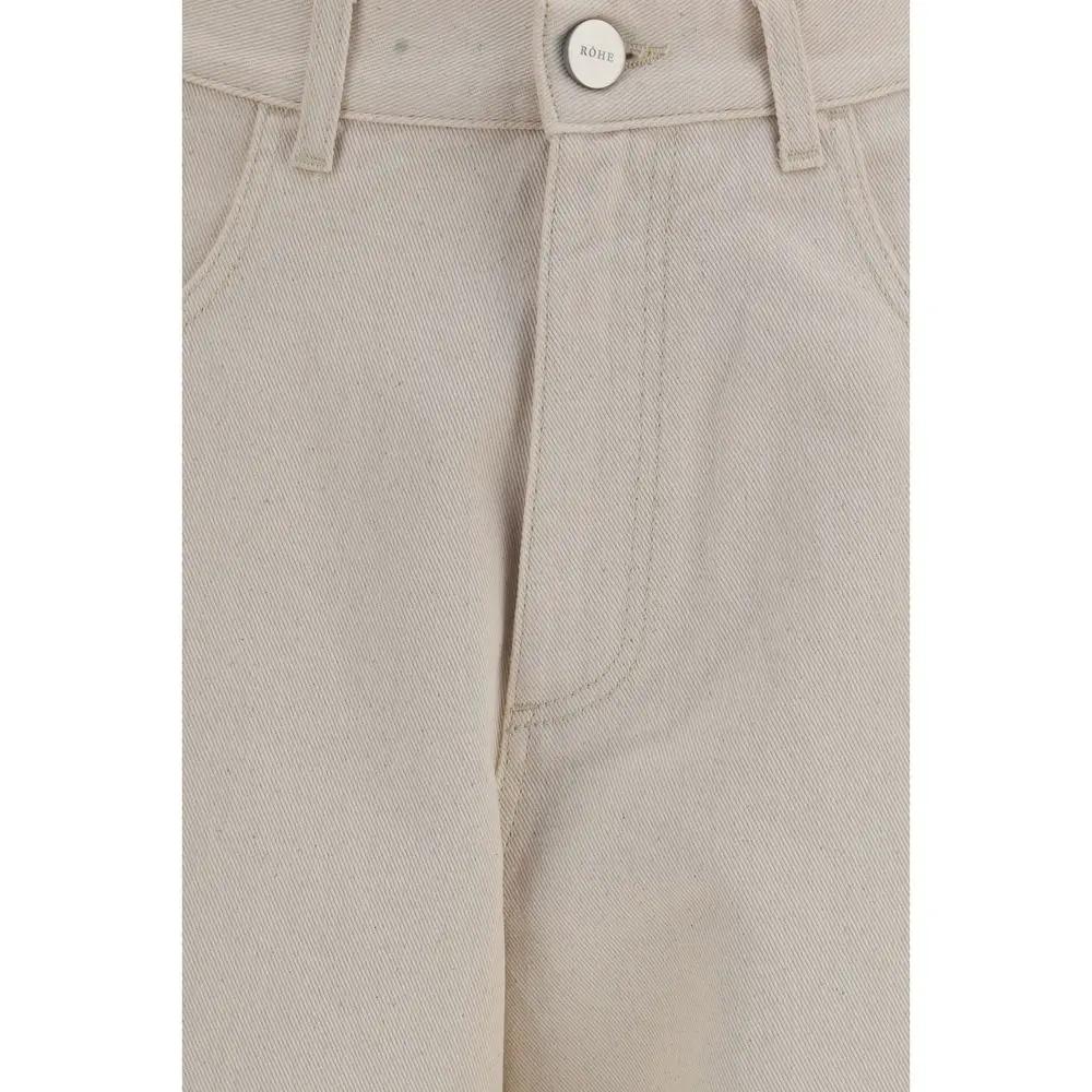 Rohe Beige Cotton Straight-Leg Jeans