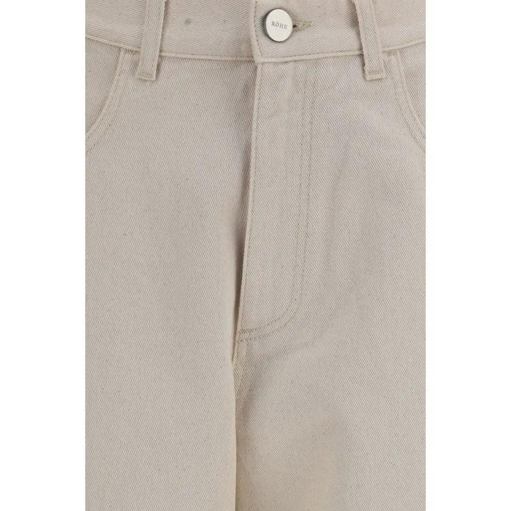 Rohe Beige Cotton Straight-Leg Jeans