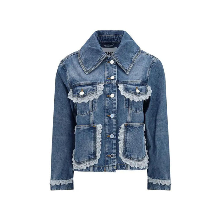 Ganni Blue Cotton Denim Jacket