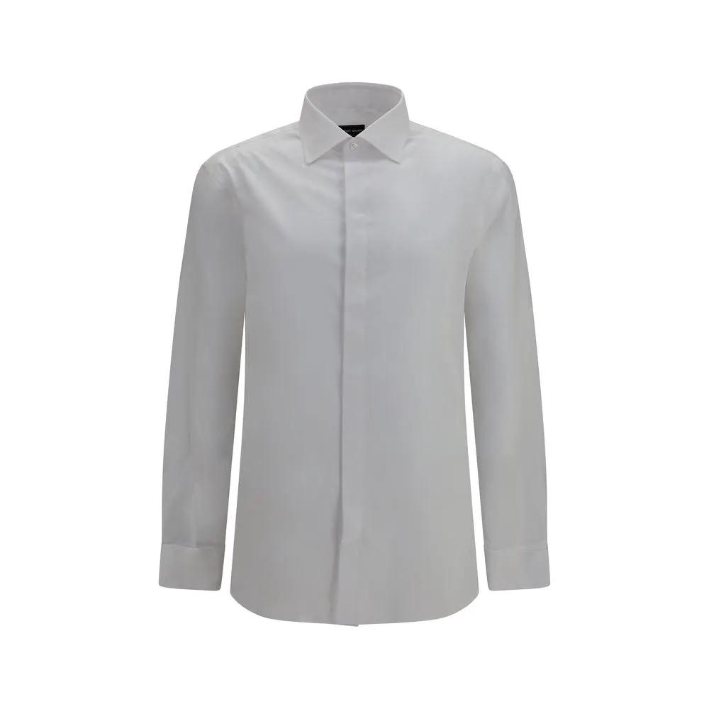 Giorgio Armani White Cotton Dress Shirt