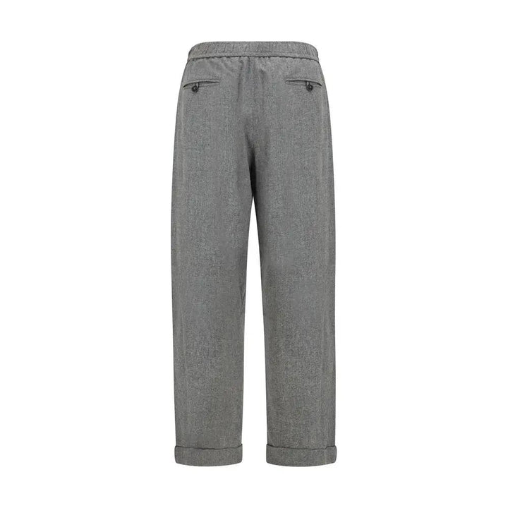 Giorgio Armani Gray Wool Oves Aries Casual Pants