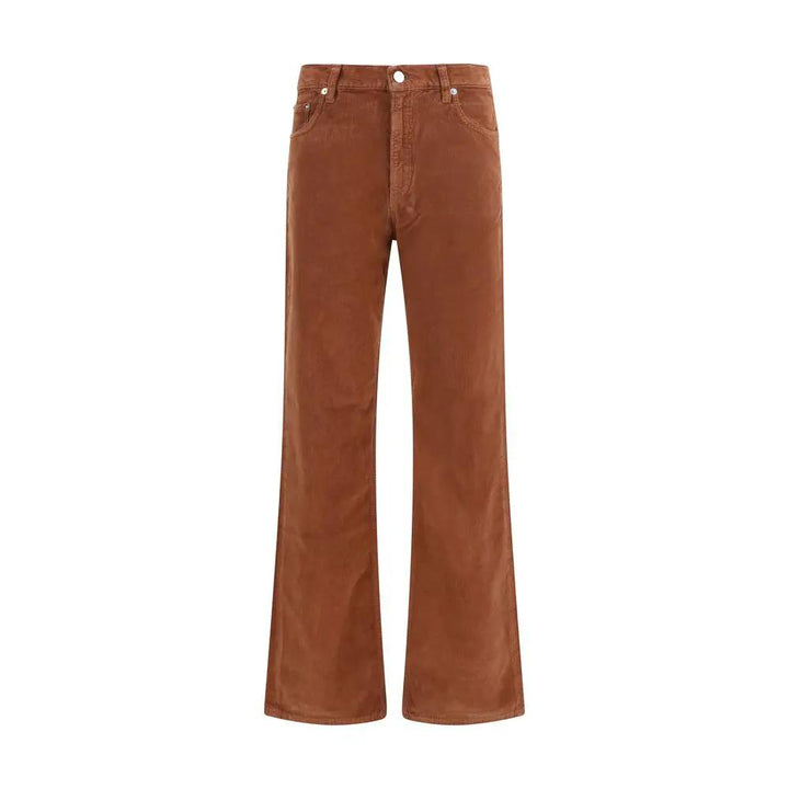 Haikure Brown Cotton Casual Pants