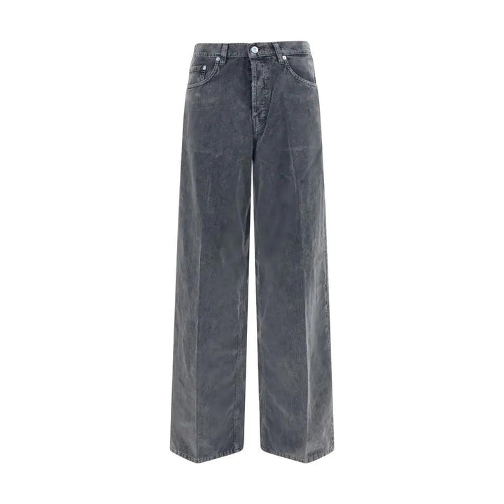 Haikure Gray Cotton Casual Pants