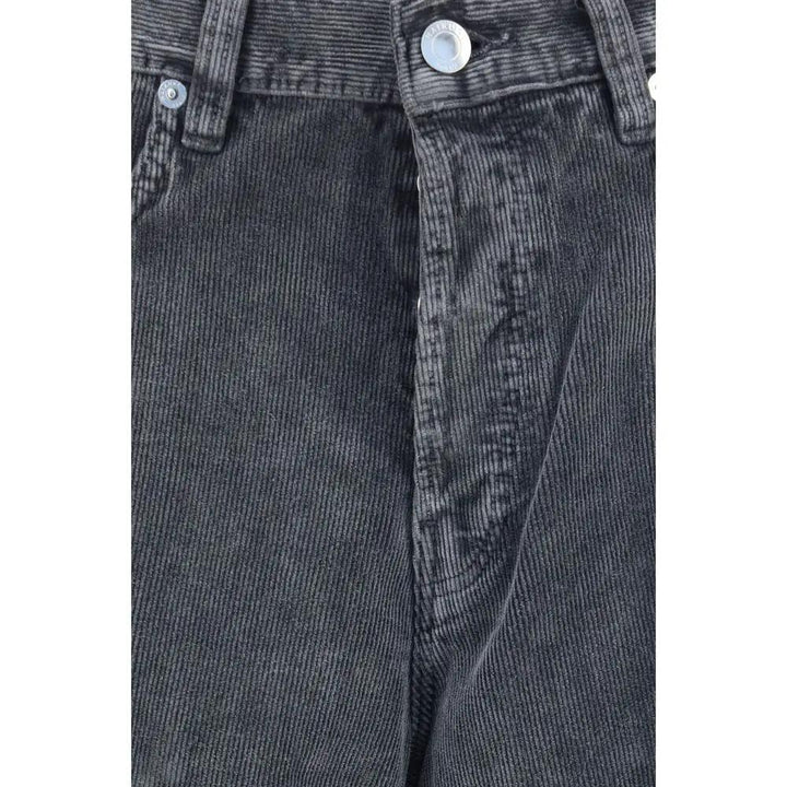 Haikure Gray Cotton Casual Pants