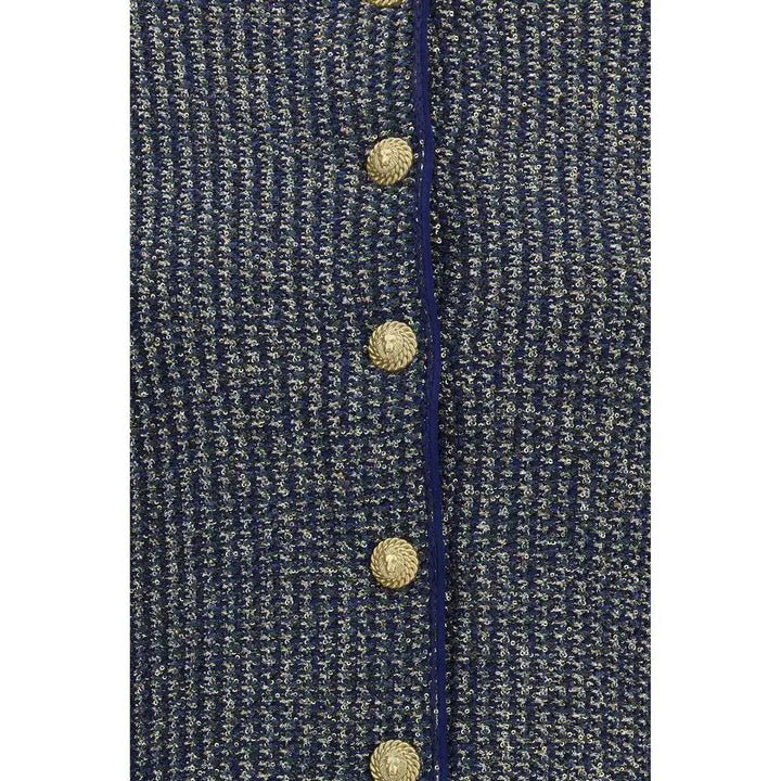 Balmain Blue Polyamide Cardigan