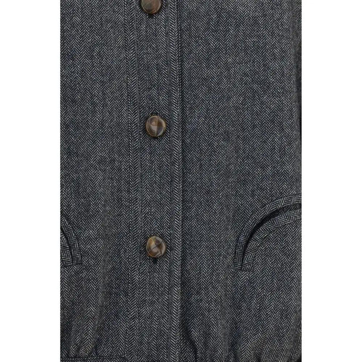 Blazé Milano Gray Wool Oves Aries Shell Jacket